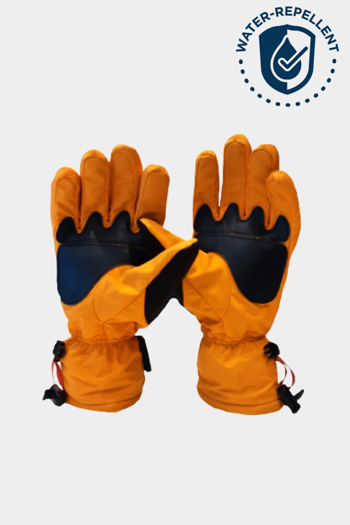 Yellow Touch screen enabled Waterproof Gloves | Men